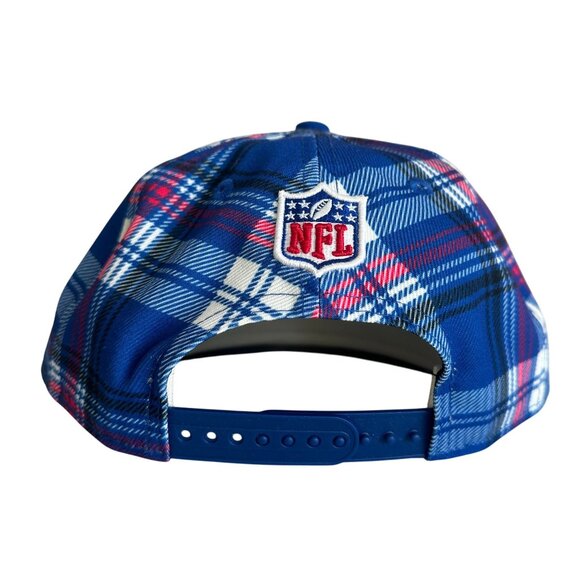 New York Giants Plaid 9FIFTY Snapback Hat By New Era Cap Blue/Red NFL 2024 - Picture 3 of 8